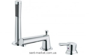 Смеситель однорычажный на борт ванны с душем Kludi коллекция Kido хром 394460575