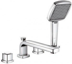 Змішувач одинважільний на борт ванни з душем Kludi колекція Q-Beo хром 504240542