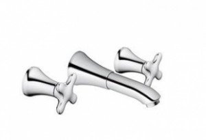 Змішувач для раковини двухвентильний настінний Kludi колекція Amphora хром 541450520