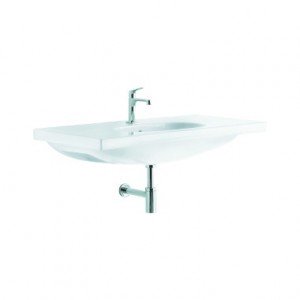 Раковина для ванної підвісна умивальник-стільниця KOLO колекція Ovum by Antonio Citterio біла L41110000