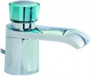 Змішувач для раковини одновентільний з донним клапаном каскадний Kludi Joop! хром / кришталь 55023H705