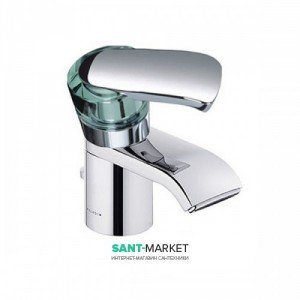 Змішувач для раковини одноважеля з донним клапаном каскадний Kludi Joop! хром / кришталь 55024H775