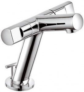Змішувач для раковини двухвентильний з донним клапаном Kludi колекція New Waves хром 571140530