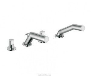 Змішувач двохвентильний на борт ванни з душем Kludi колекція New Wavеs хром 574240530