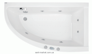 Ванна акрилова кутова PoolSpa колекція Laura 140х80х62 R PWPNK..ZN000000 + ніжки