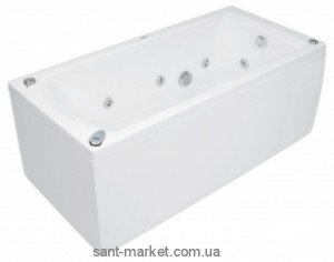 Ванна акрилова прямокутна PoolSpa колекція Linea 170х75х61 PWPJB..ZS000000 + рама