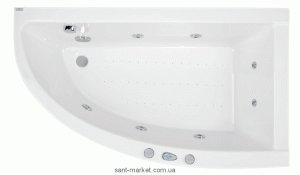 Ванна акриловая угловая PoolSpa коллекция Laura 140х80х62 R PWPNK..ZN000000 + ножки