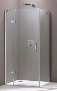 Душові двері в кут Huppe Aura Elegance скляна орні 90х190 +400302092321