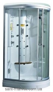 Паровий гидробокс лівий Appollo А - 0842CR 110х90х223 з низьким піддоном