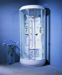 Паровий гидробокс кутовий Appollo А - 0840 100х100х223 з низьким піддоном