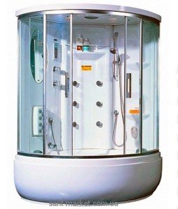 Гідробокс кутовий Appollo TS-1235W 123х123х216 з високим піддоном