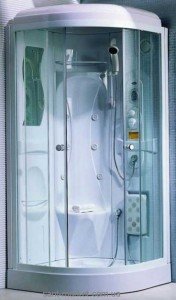 Гідробокс кутовий Appollo TS-33W 95x95x220 з низьким піддоном чверть кола