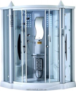 Паровий гидробокс кутовий Appollo А - 0810 140х140х224 з низьким піддоном