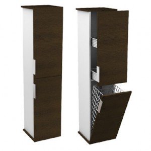 Kolo TWINS шафка бічній високий 32 x 140 x 32 см венге / білий 88322000