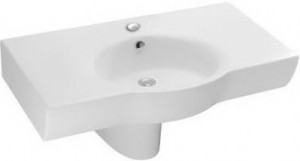 Раковина для ванної підвісна умивальник-стільниця Jacob Delafon колекція Ove біла E1703-00