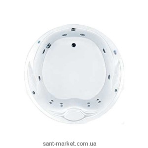 Ванна з гідро і аеромасажем PoolSpa Atlantyda 160х160х69 PHRD310SO2C0364 Economy 2 Mambo