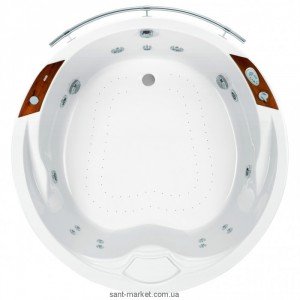 Ванна з гідро і аеромасажем акрилова PoolSpa Atlantyda 160х160х69 PHRD310SO20000 Economy 2