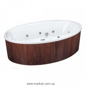 Ванна з гідро і аеромасажем акрилова PoolSpa Aura 204х103х58 PHRVO10TSPC0929 Titanium Sport