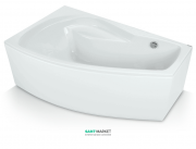 Ванна акрилова кутова PoolSpa колекція Nicole 160х95 L ліва з рамою білий PWAND10ZS000000