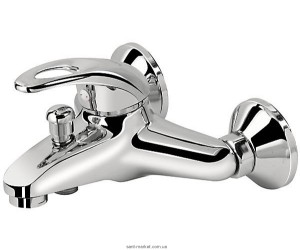 Змішувач одинважільний для ванни з коротким виливом Ferro колекція Milano хром BRM1