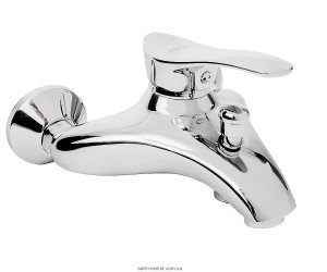 Змішувач одинважільний для ванни з коротким виливом Ferro колекція Padwa хром BTP1