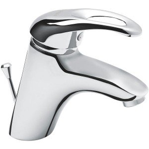 Змішувач для раковини одноважеля з донним клапаном Ferro колекція Milano хром BRM2