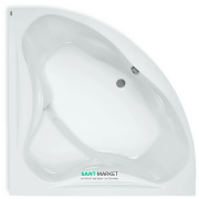 Ванна акриловая угловая PoolSpa коллекция Francja 150х150 с рамой белый PWS3410ZS000000