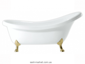 Ванна акрилова овальна PoolSpa Nostalgy 174х82х80 PWKPA10ZNPZ0902 + левові лапи (золото)