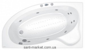 Ванна акриловая угловая PoolSpa коллекция Nimfa 160х90х63 L PWA1110ZN000000 + ножки