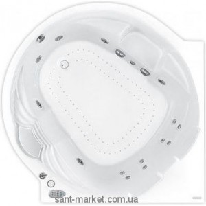 Ванна з гідро і аеромасажем PoolSpa Roma 208х140х47 PHR4310SS2C1700 Silver 2 Mambo