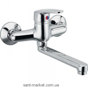 Смеситель для раковины однорычажный настенный Ferro коллекция Smile хром BSM5