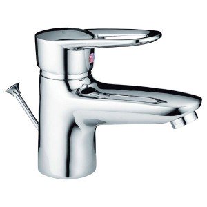 Змішувач для раковини одноважеля з донним клапаном Ferro колекція Napoli хром BRN2