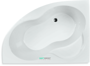 Ванна акриловая угловая PoolSpa коллекция Mistral 170х105 L левая с рамой белый PWA3X10ZS000000 