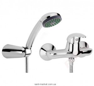 Змішувач для душу настінний змішувач Ferro колекція Ancona з душовим набором хром BAN77