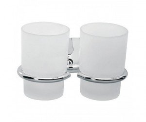 Ferro Cascata держатель стакана двойн. хром/сатин E04