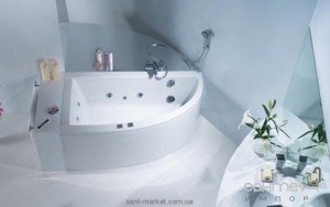 Ванна акрилова кутова PoolSpa колекція Laura 150х90х63 L PWANW..ZN000000 + ніжки