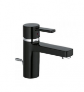 Змішувач для раковини одноважеля з донним клапаном Kludi колекція Zenta чорний 382508675