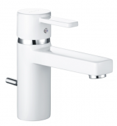 Смеситель для раковины однорычажный с донным клапаном Kludi коллекция Zenta XL белый 382609175