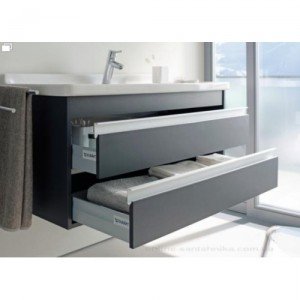 Тумба під раковину DURAVIT Ketho підвісна 80х45.5х48 графіт матовий 6647-49