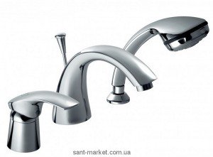 Смеситель однорычажный на борт ванны с душем KFA коллекция Ametyst хром 405-210-00