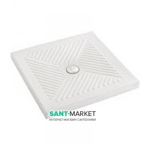 Душовий піддон керамічний квадратний Kolo ABELE 90х90х7 білий XBK1290000