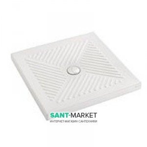 Душевой поддон керамический квадратный Kolo ABELE 90х90х7 белый XBK1290000