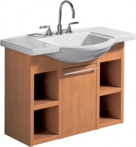 Тумба під раковину Keramag Vitelle підвісна 90х34х67 вишня 810036