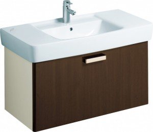 Тумба під раковину Keramag Renova NR.1 Plan підвісна 93х44.5х46.3 венге глянець 879113