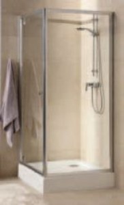 Kolo FIRST бокова стінка 90 см загартоване скло сатин срібний блиск ZSKX90214003