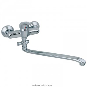 Змішувач одинважільний для ванни з довгим виливом KFA колекція Nefryt хром 508-710-00