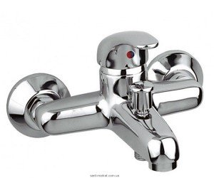 Змішувач одинважільний для ванни з коротким виливом KFA колекція Nefryt хром 504-010-00