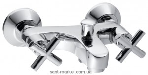 Змішувач двохвентильний для ванни з коротким виливом KFA колекція Symetric хром 344-010-00