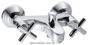 Смеситель двухвентильный для ванны с коротким изливом KFA коллекция Symetric хром 344-010-00
