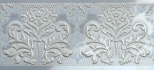 Impronta ONICE AZURRO DAMASCO LIST фриз Плитка настенная 187183